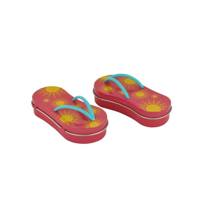 Zonnig klein slipper blik