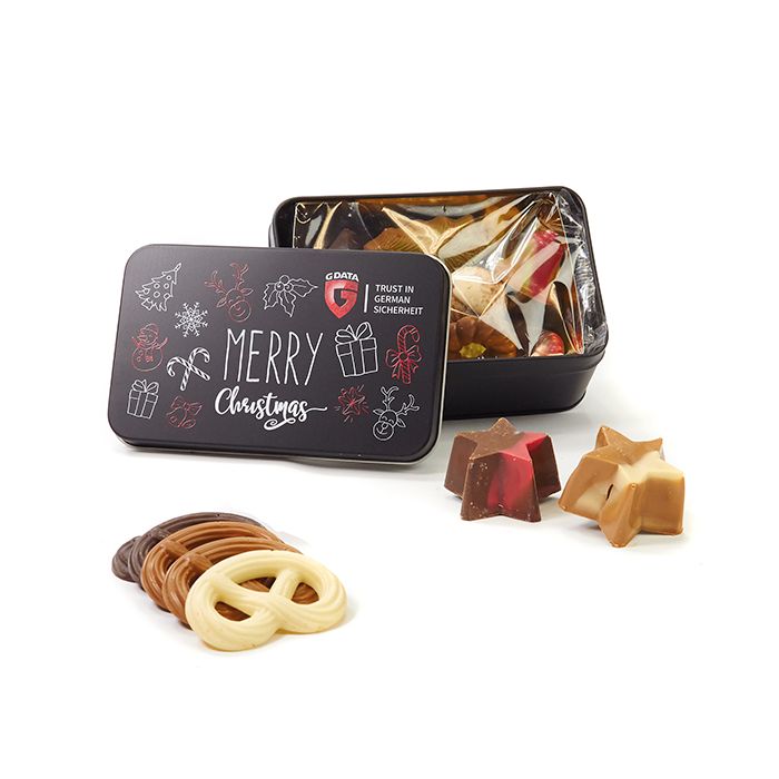 kerstchocolade in blik