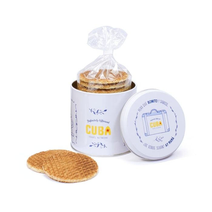 All-over bedrukt stroopwafelblik