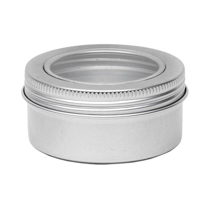 Aluminium blik rond met venster - 150 ml