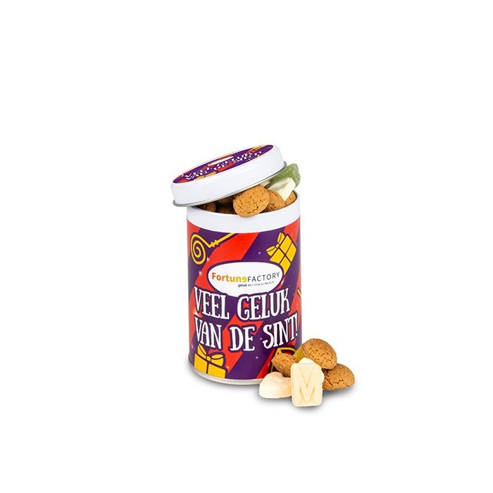Blikje met 120 gram strooigoed
