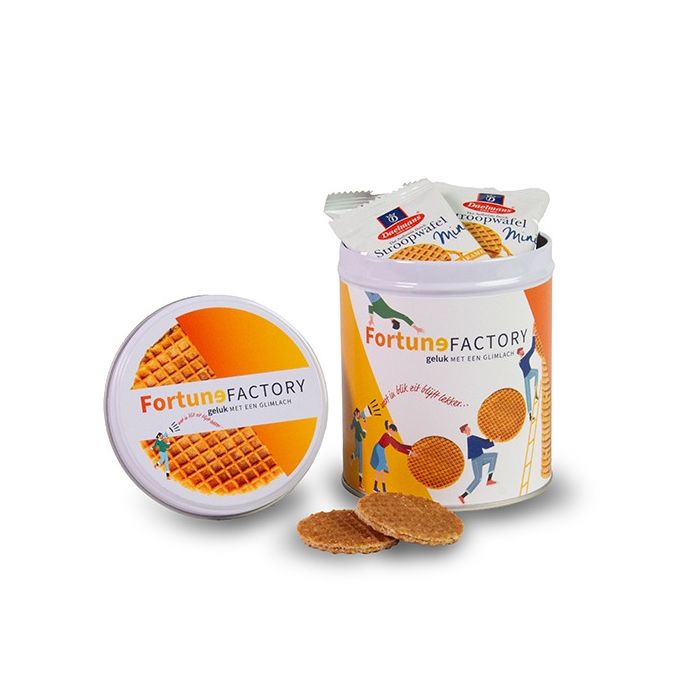 Mini stroopwafels in blik