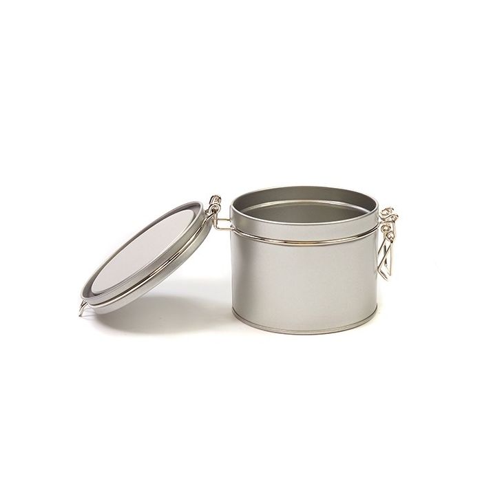 Rond blik met klipsluiting klein