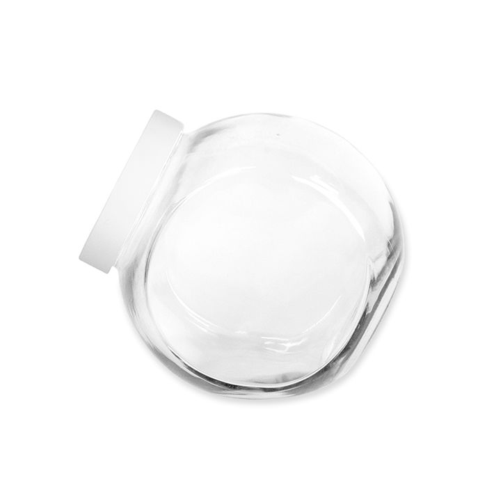 Glazen pot 2 liter wit - foto 1