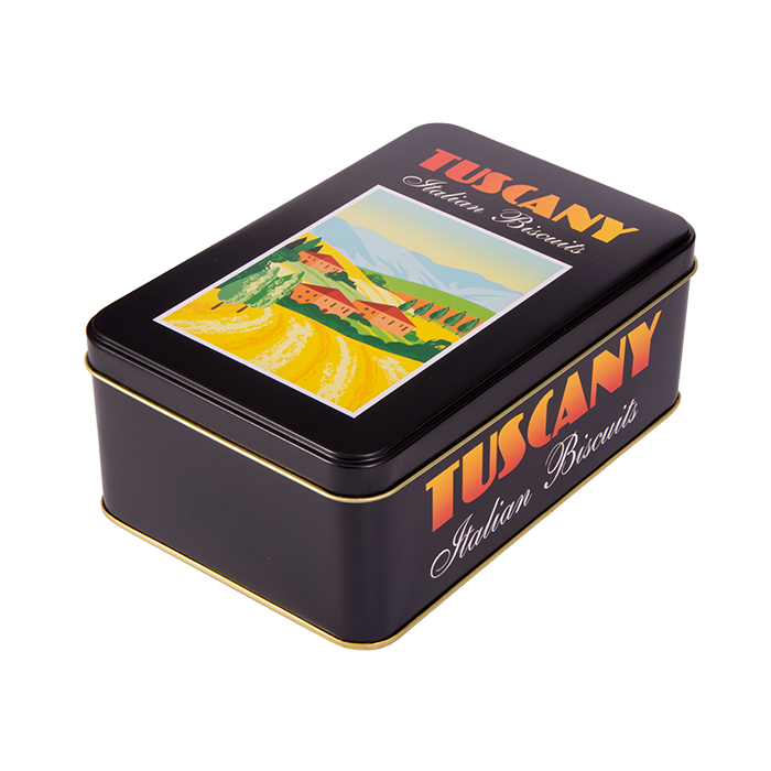 Toscany blik rechthoekig met scharnierdeksel