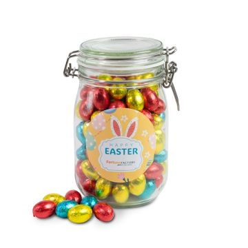 Paaseitjes in grote weckpot