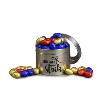 Blik met strik - eieren klein