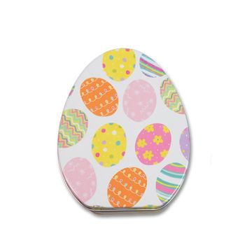 Klein paasei blik met paasbedrukking