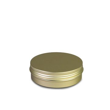 Rond zwart alu blikje - 100 ml