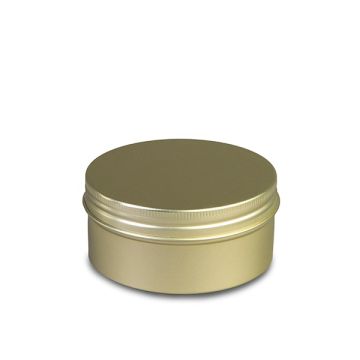 Rond zwart alu blikje - 100 ml