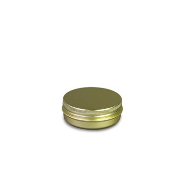Rond zwart alu blikje - 100 ml