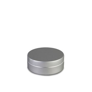 Rond zwart alu blikje - 100 ml