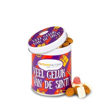 Blik met 250 gram strooigoed of kruidnoten