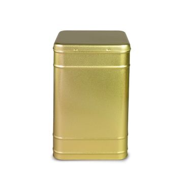 Vierkant blik goud 2kg