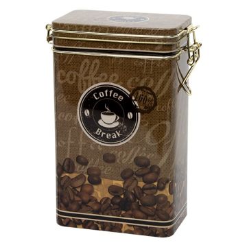Hoog voorraadblik met klipsluiting - Italian Coffee