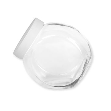 Glazen pot 0,9 liter wit - foto 1