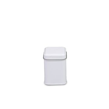 Vierkant blik xxs - 125 ml - Wit