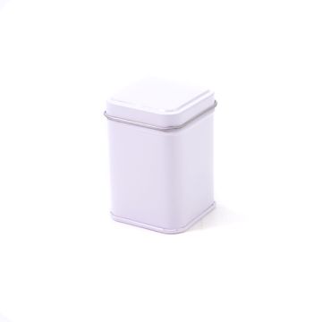 Vierkant blik xxs - 125 ml - Wit