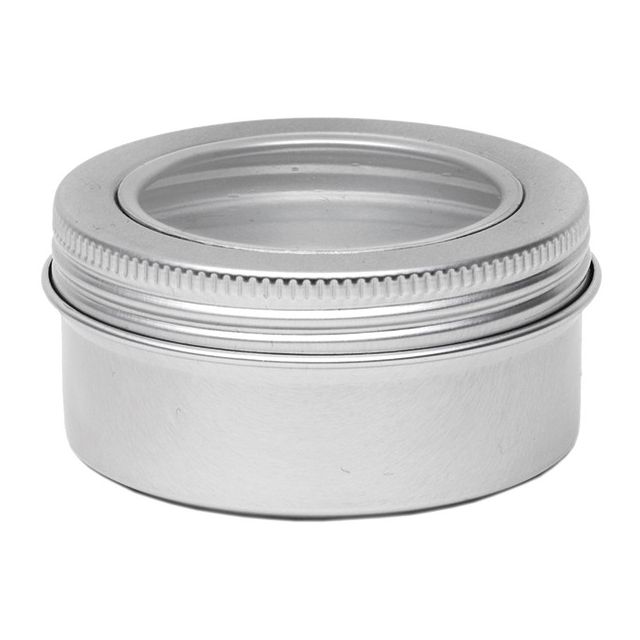 Aluminium blik rond met venster - 150 ml