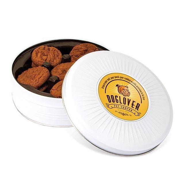 Rond Koekblik met doming sticker (large)