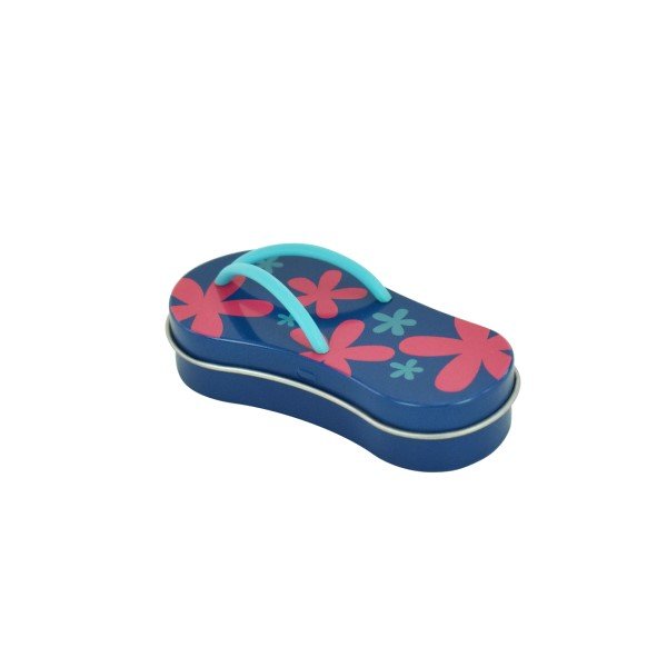 Klein blauw slipper blik