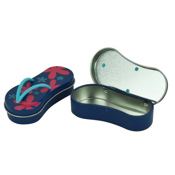 Klein blauw slipper blik 5