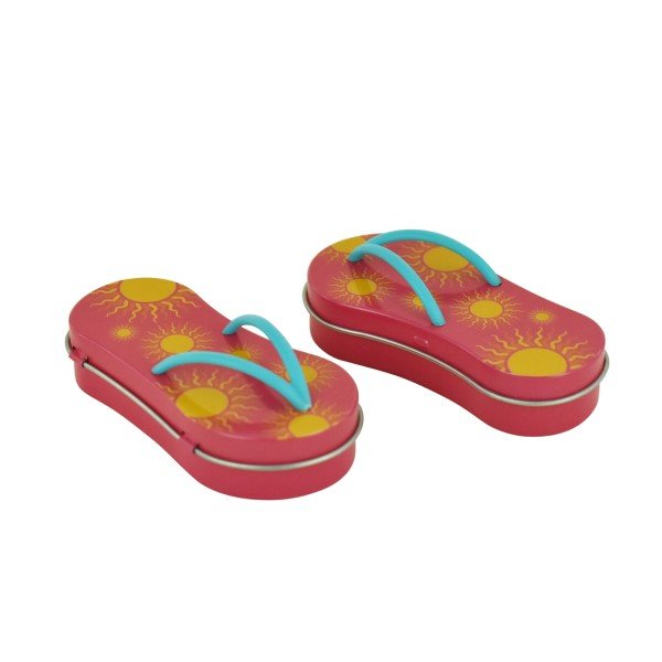 Zonnig klein slipper blik