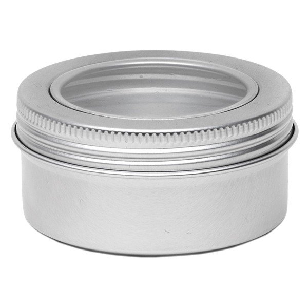 Aluminium blik rond met venster - 150 ml