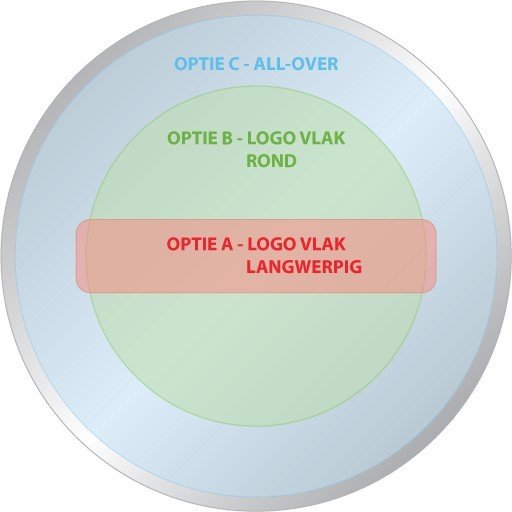 Opties bedrukking rond