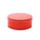Rood rond koekblik