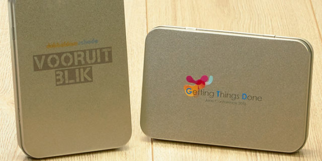 A5 Blikken met full colour bedrukking