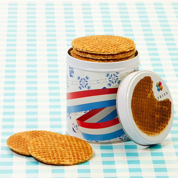 Blikken met stroopwafels voor FRISS