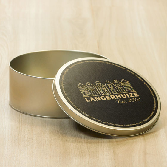 Koekblikken met bedrukking voor Langerhuize