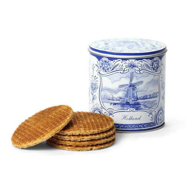 Delfts blauw stroopwafelblik